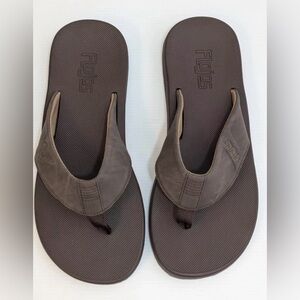 Flojos Mens Flip Flop Sandal Brown Mesh Upper Arch Support size 12